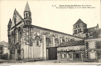 CPA Saint Jouin de Marnes Deux Sevres vue generale de l'eglise XI et XII siecle Mon Hist