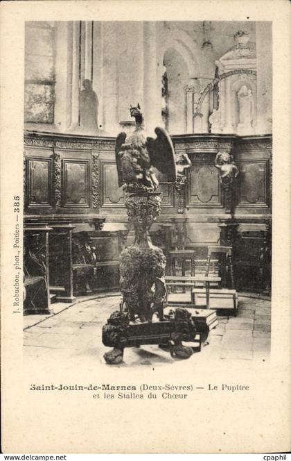 CPA Saint Jouin de Marnes Le pupitre et les stalles du choeur
