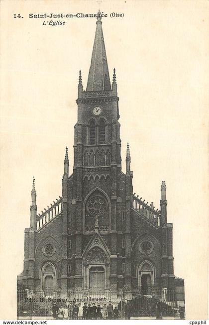 CPA Saint Just en Chaussee Oise l'Eglise