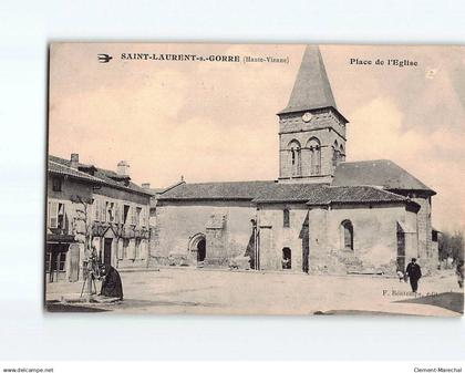 SAINT LAURENT SUR GORRE : Place de l'Eglise - état