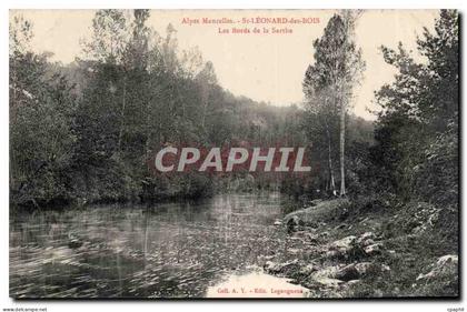 Saint Leonard des Bois CPA Les bords de la SArthe