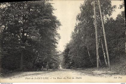 CPA Foret de Saint Leu La route du pont du diable