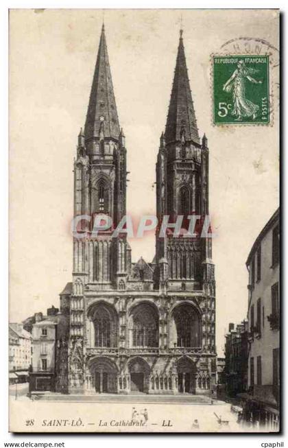 Saint Lo CPA La cathedrale