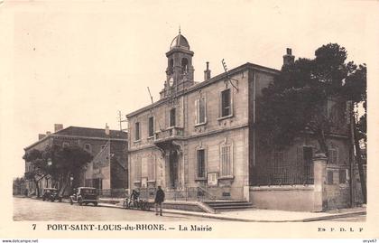 PORT SAINT-LOUIS DU RHÔNE-13-Bouches-du-Rhône-La Mairie avec Voiture-Automobile-Auto- Edition  P.D.L.P
