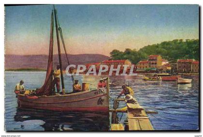 CPA Saint Mandrier Le retour de peche Bateau