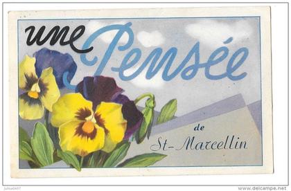 SAINT MARCELLIN (38) carte fantaisie pensée de