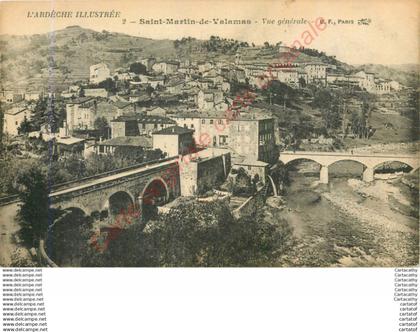 07.   SAINT MARTIN DE VALAMAS .  Vue générale .