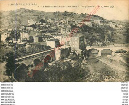 07.   SAINT MARTIN DE VALAMAS .  Vue générale .