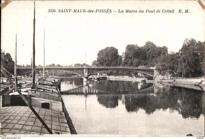 CPA Saint Maur des Fosses La Marne au Pont de Creteil