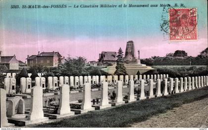 CPA Saint Maur des Fosses Le Cimetiere et le Monument aux Morts Militaria