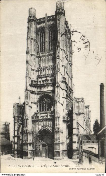 CPA Saint Omer L Eglise Saint Bertin
