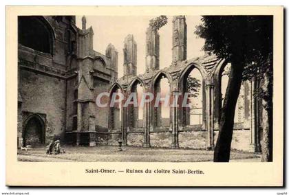 CPA Saint Omer Ruines du Cloitre Saint Bertin