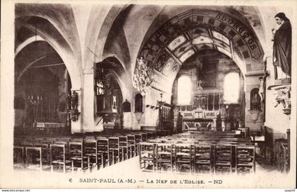 CPA Saint Paul La nef de l'eglise