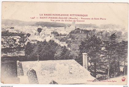 50 - Saint-Pierre-Eglise (Manche) - Panorama de Saint-Pierre - Vue prise du Clocher du Couvent