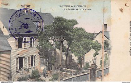Saint-Pierre-et-Miquelon - SAINT-PIERRE - La mairie - Ed. Alfred Briand 36 Aquarellée