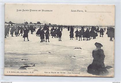 SAINT PIERRE & MIQUELON - Sur la glace en hiver - Le patinage - Ed. A.M. Bréhier 59