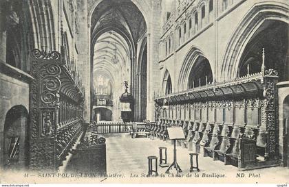 CPA Saint Pol de Leon (Finistere) Les Stalles du Choeur de la Basilique