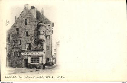 CPA Saint Pol De Leon Maison Prebemdale