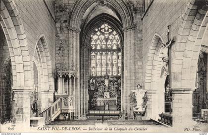 Saint pol de leon CPA Interieur de la chapelle du Creisker