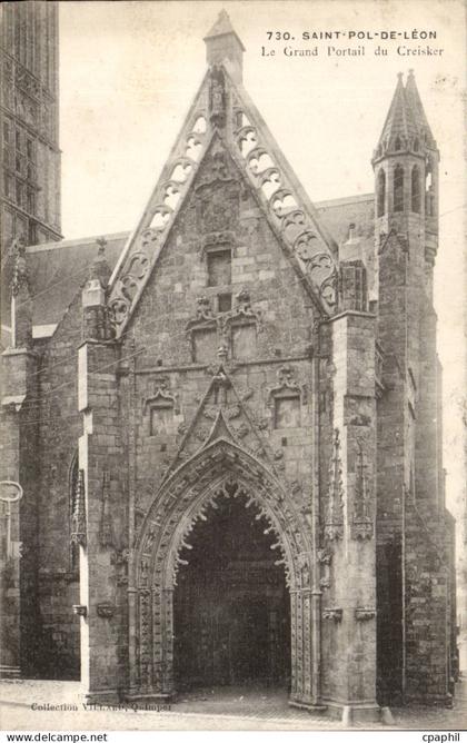 Saint Pol de Leon CPA Le grand portail de Creisker