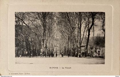 Saint pons - vue sur le foirail - place