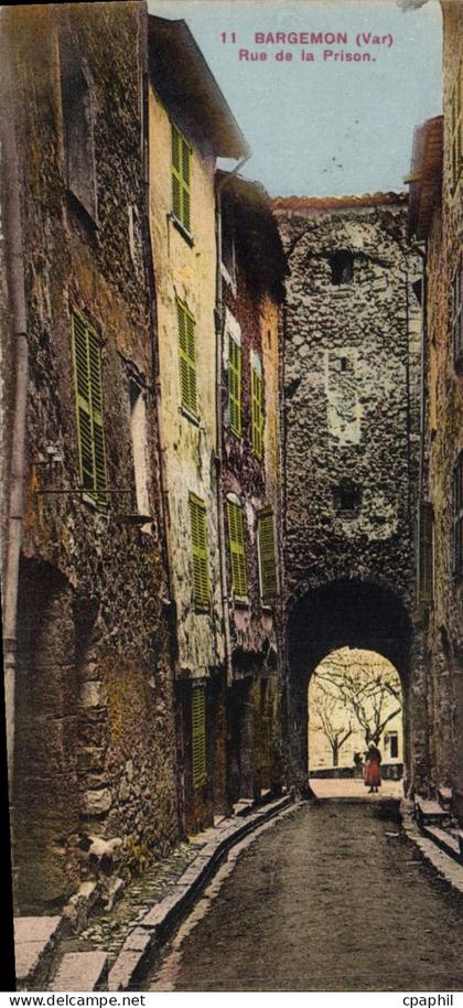 CPA Bargemon Var Rue de la Prison