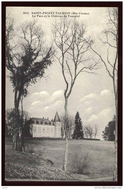 Cpa  du 87  Saint Priest Taurion  Le parc et le Château  de Tourniol   V3a