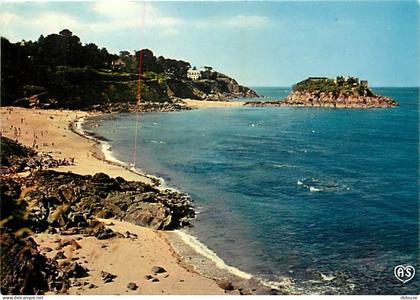 Carte Postale - 22 - Saint Quay Portrieux - La Plage et l'Ile de la Comtesse - Flamme Postale de Saint Quay Portrieux -