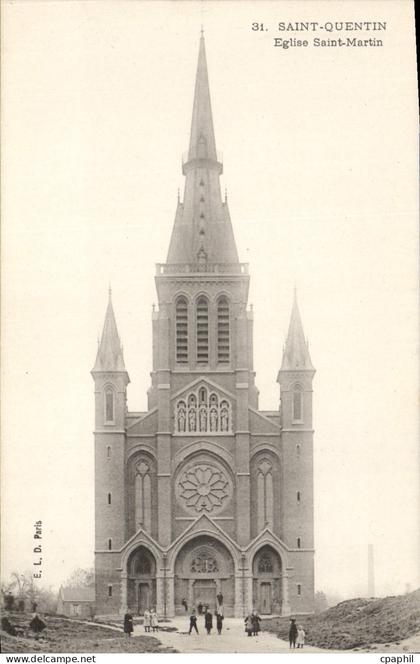 CPA Saint Quentin Eglise Saint Martin