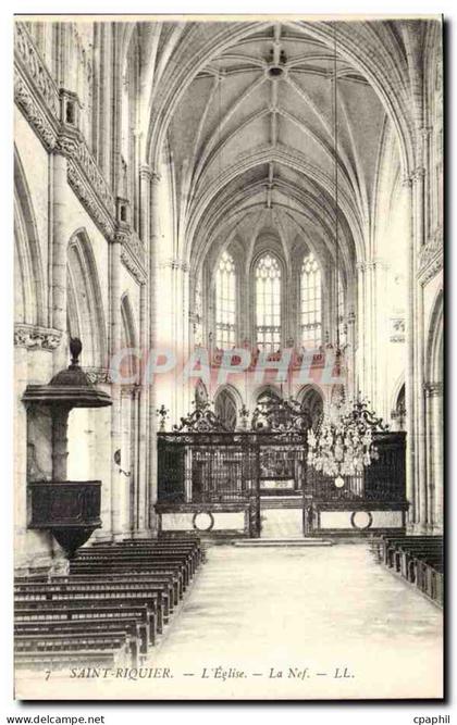 Saint Riquier CPA L'eglise La nef