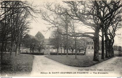 CPA Abbaye de Saint Sauveur Le Vicomte Vue d'ensemble