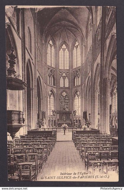 FRANCE, RPPC Postcard, Saint-Sulpice-de-Favières, The Church