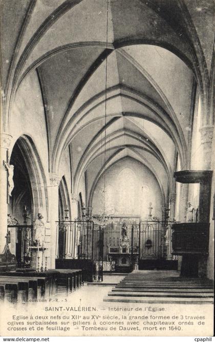 CPA Saint Valerien Interieur de l'Eglise