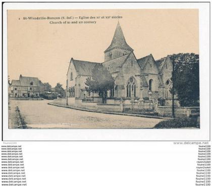 carte de  st SAINT WANDRILLE RANCON ( recto verso )