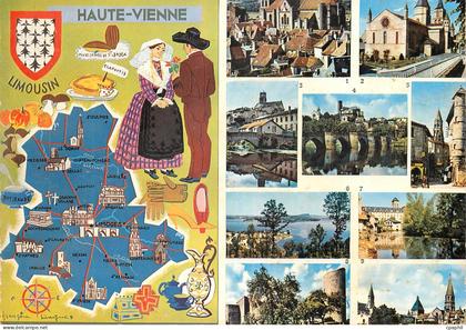CPM A Travers la Haute Vienne Saint Yrieix la Perche Saint Junien Bellac Limoges Saint Leonard Lac de Vassivieres Eymout