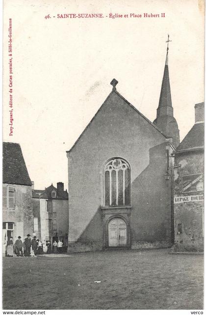 Carte POSTALE Ancienne  de SAINTE - SUZANNE / Eglise & place Hubert II