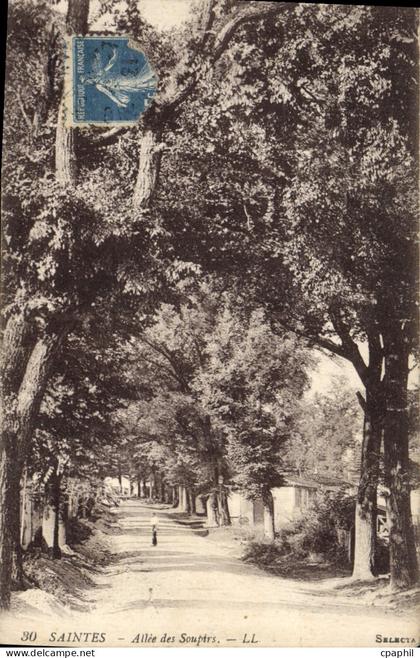 CPA Saintes Allee des Souptrs