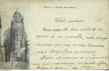 CPA Saintes Clocher Saint Pierre