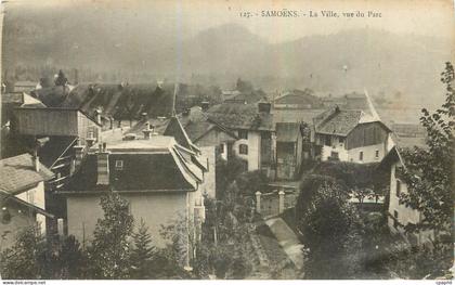CPA Samoens La Ville vue du Parc