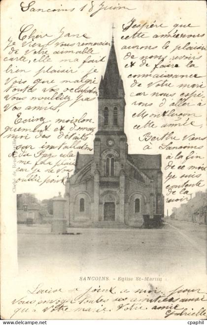 CPA Sancoins Eglise St Martin