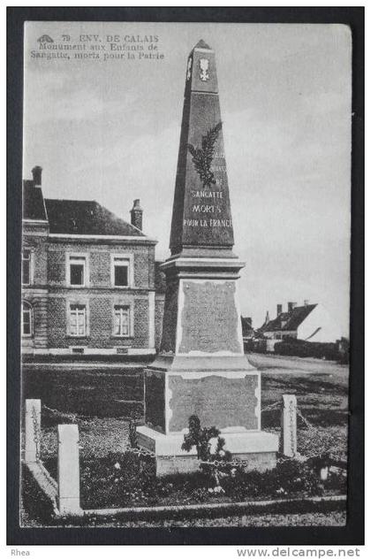 62 Sangatte - monument aux morts - cpa -  /  D62D  K62193K  C62774C