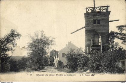 CPA Chemin du vieux Moulin de Sannois