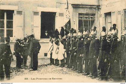 Carte Postale Ancienne - 43 - Saugues - Les Pompiers de Saugues - Animée - CPA - Voir Scans Recto-Verso
