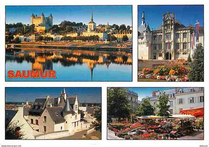 49 - Saumur - Multivues - Marché aux Fleurs - Flamme Postale de Saumur - CPM - Voir Scans Recto-Verso