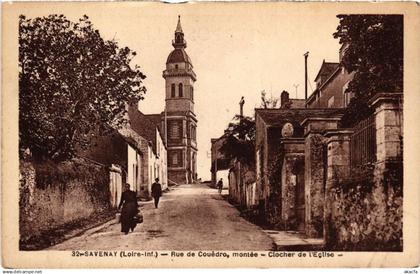 CPA SAVENAY Rue de Couedro Clocher de l'Eglise (1272996)