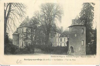 CPA Savigny sur Orge S et O Le Chateau Vue du Parc