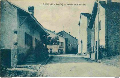 Carte Postale Ancienne - 74 - Sciez - Entrée du chef-lieu - CPA - Etat froissures - Voir Scans Recto-Verso
