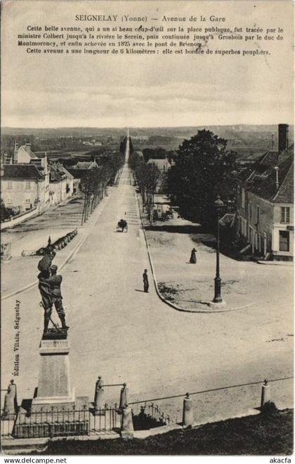 CPA SEIGNELAY Avenue de la Gare (1197732)