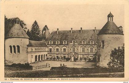 21 - Semur - Environs de Semur - Château de Bussy Rabutin - Correspondance - CPA - Superbe Oblitération ronde de 1952 -