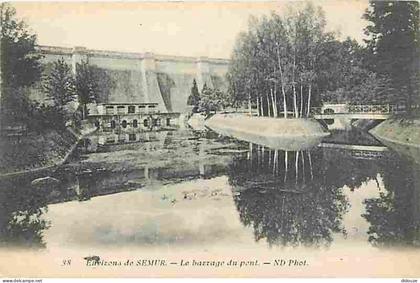 Carte Postale Ancienne - 21 - Semur en Auxois - Environs de Semur - Le barrage du Pont - CPA - Voir Scans Recto-Verso -